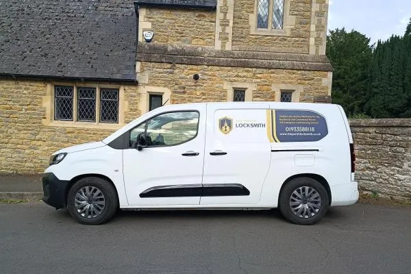 The Parish Locksmith in Wellingborough attending a call-out.